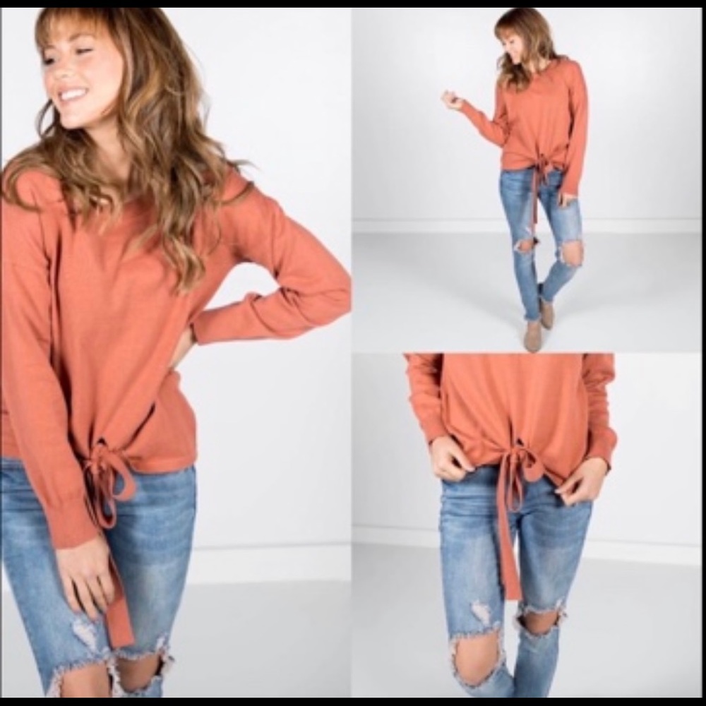 Stevie Hender Topaz Tie Sweater